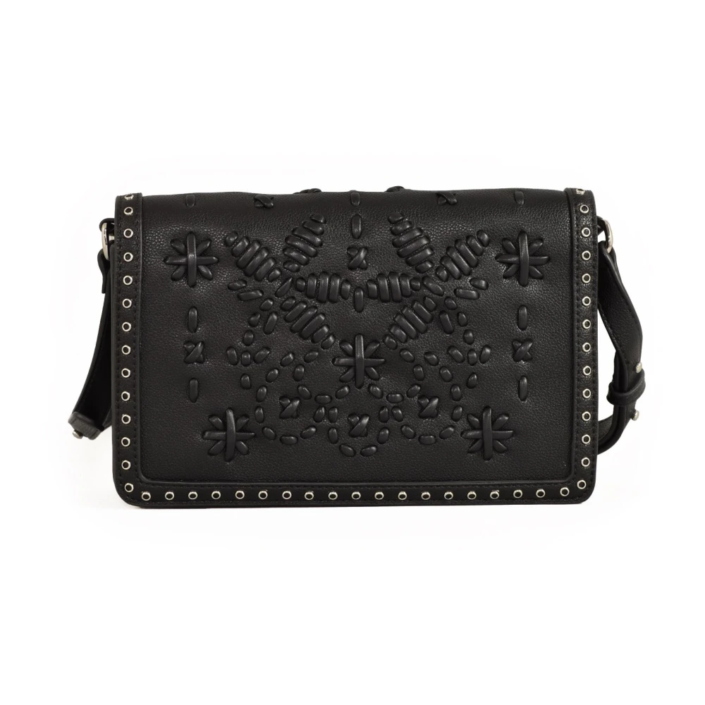 Ermanno Scervino Mini Flap Promise Tas met Verstelbare Band Black Dames