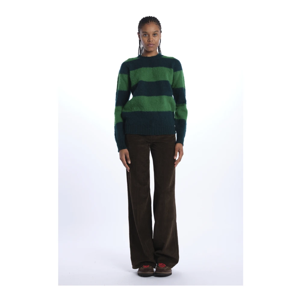 Howlin' Groene Gestreepte Wollen Trui Green Dames