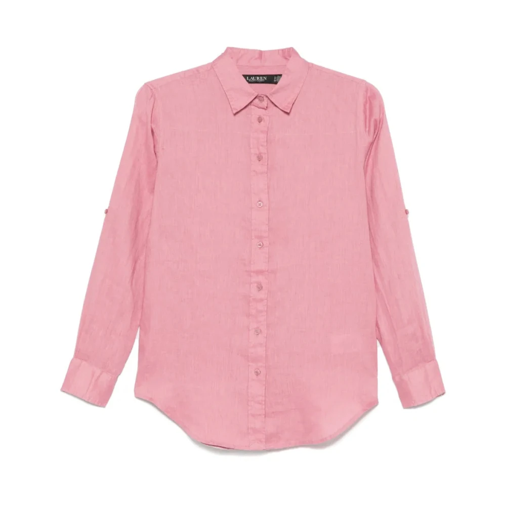 Ralph Lauren Women's Pink Karrie Long Sleeve Shirt