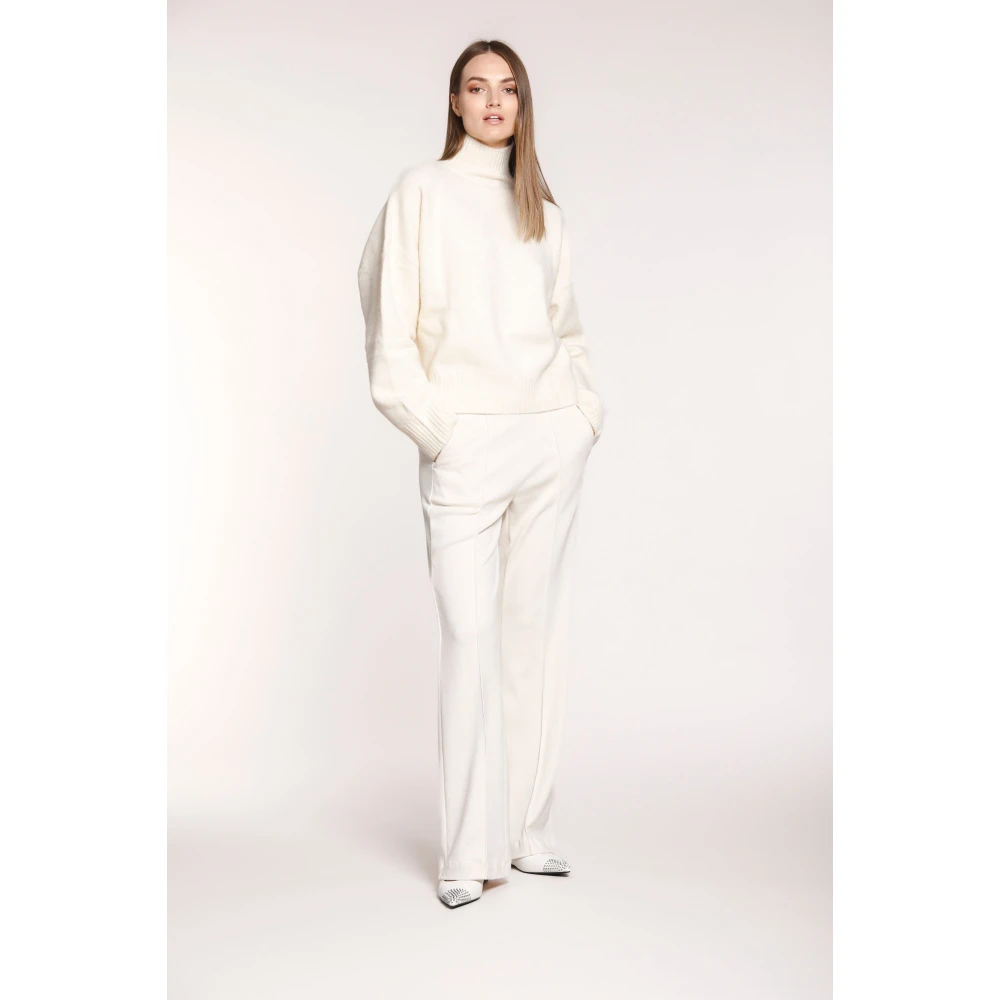 Mason's Roomwitte Chino Joggers Easy Straight Beige Dames