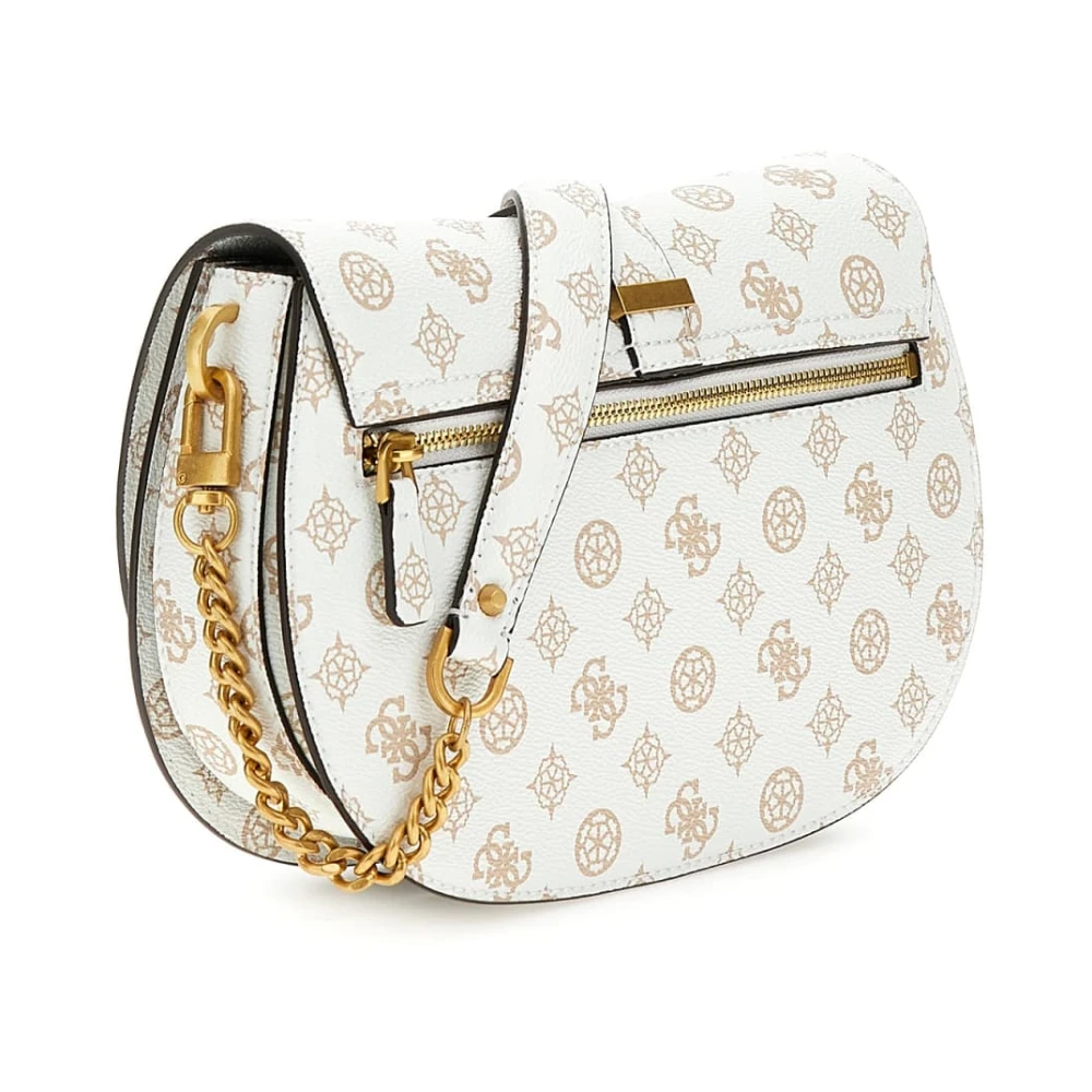 Guess Kuba Tri Compartment Crossbody Bag White Dames