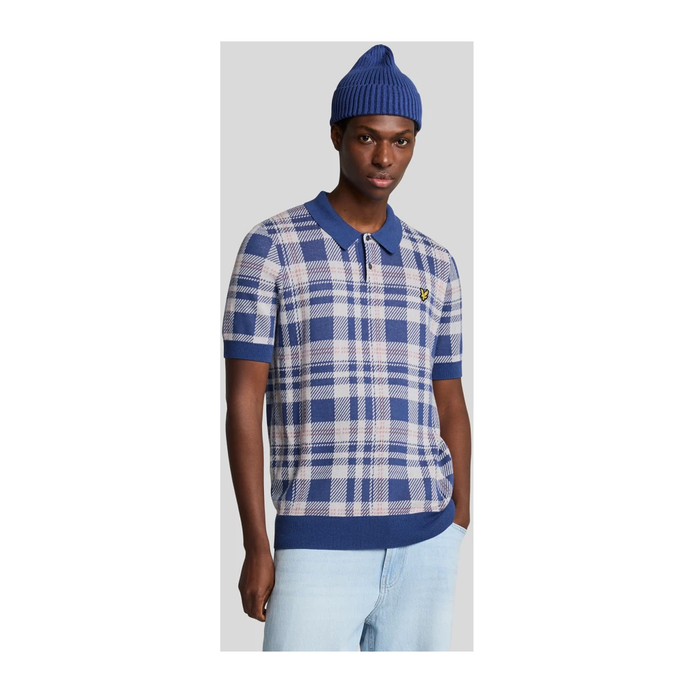 Lyle & Scott Gebreide polo met ruitjes voor de lente Multicolor Heren