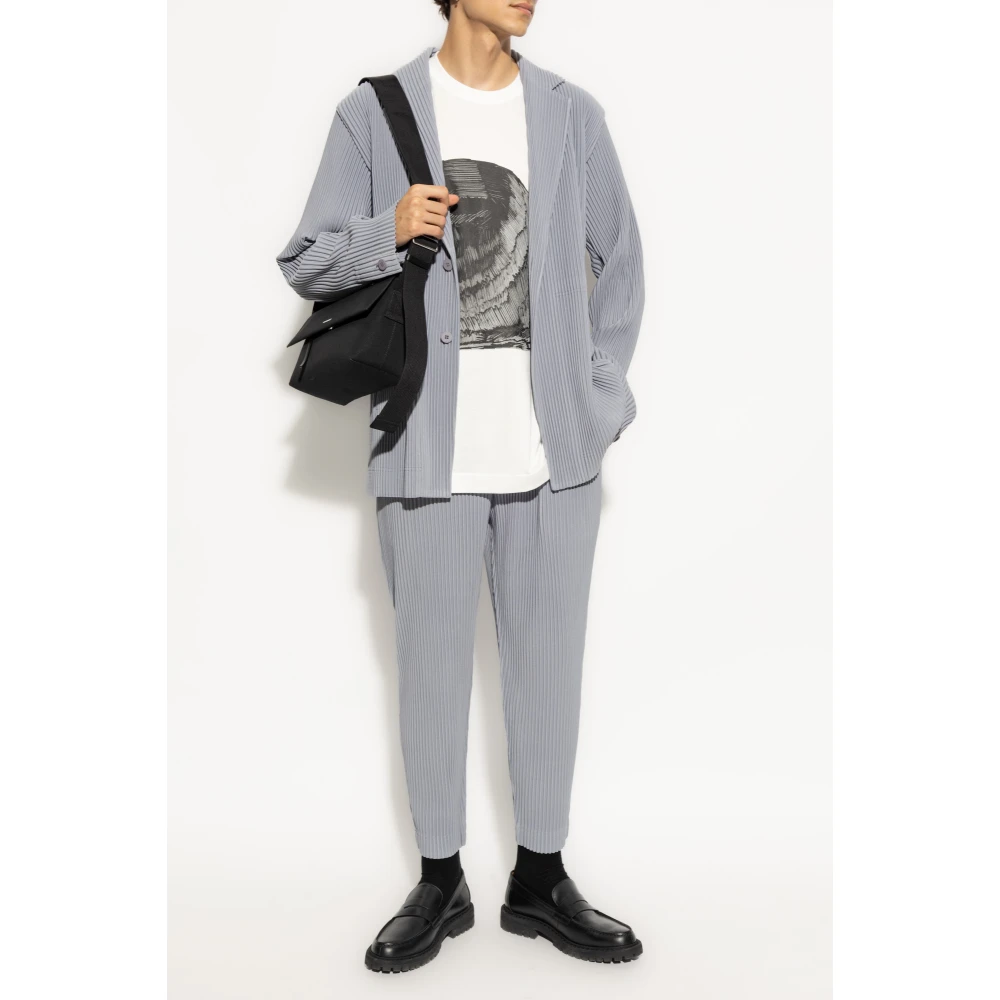 Issey Miyake T-shirt met print White Heren
