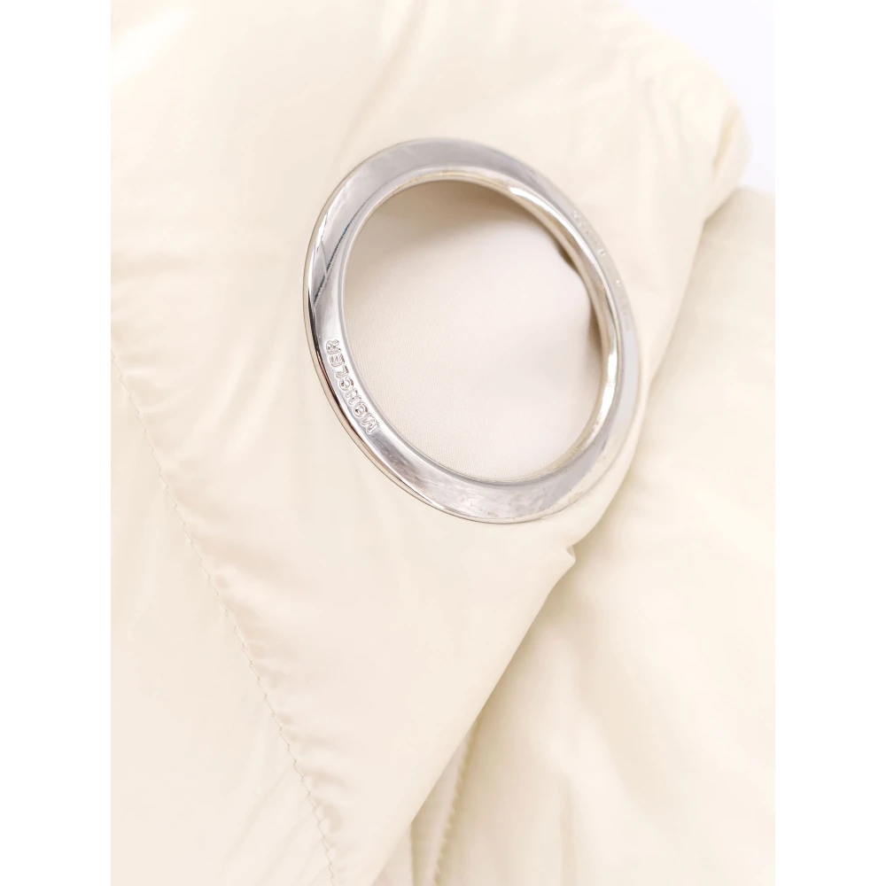 Moncler Gewatteerde Jas met Ritssluiting White Dames