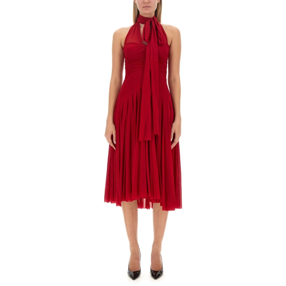 Philosophy di Lorenzo Serafini Slim Fit Tule Jurk Gemaakt in Hongarije Red Dames