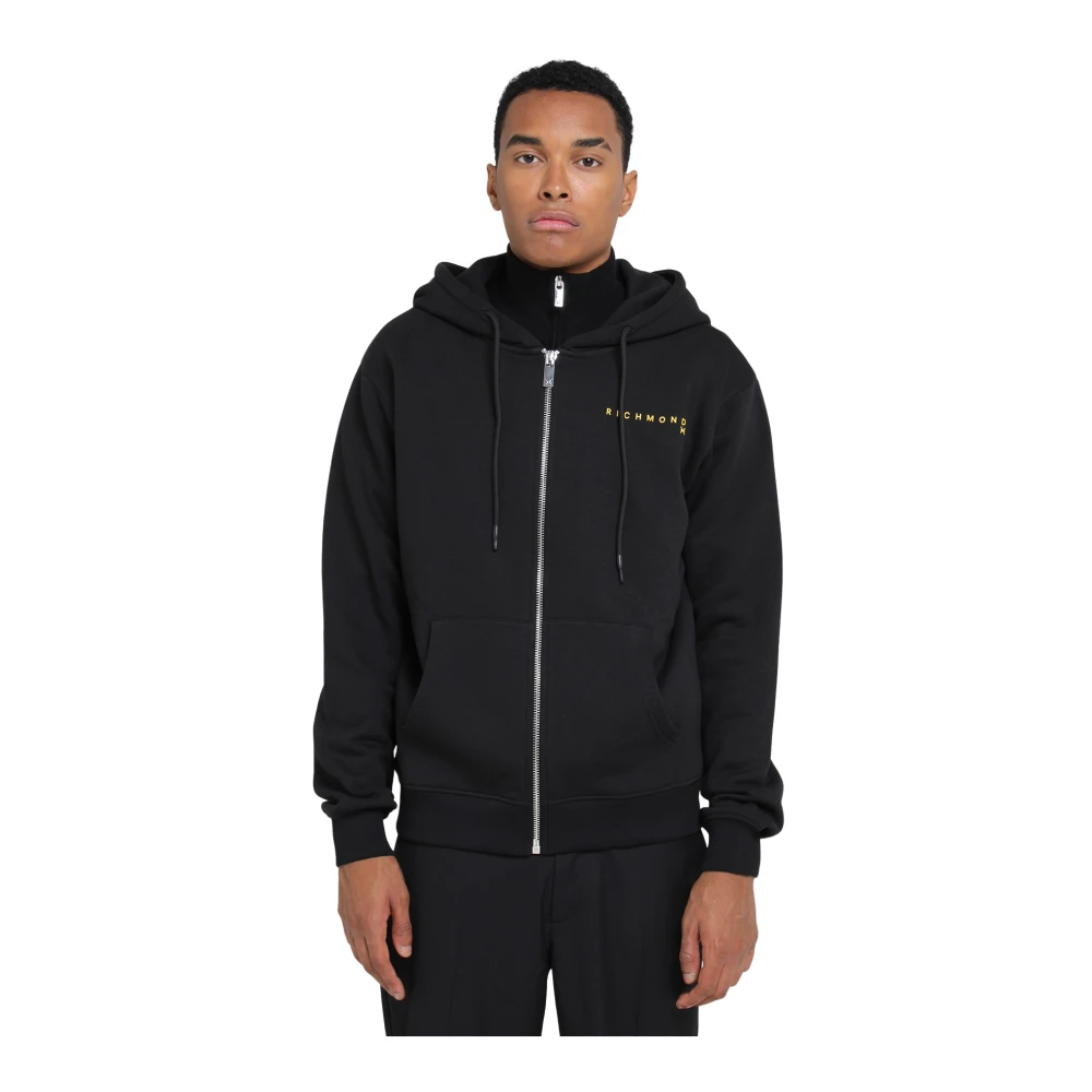 Richmond Zwarte Fullzip Hoodie Sweater Black Heren