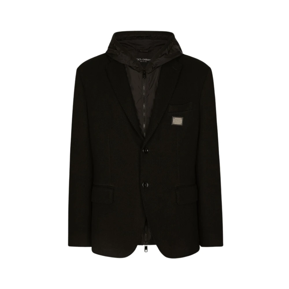 Dolce & Gabbana Herren Schwarz Jacken, K, Lgröße: