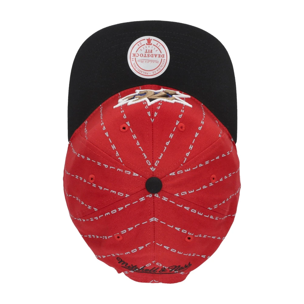 Mitchell & Ness NBA City Pinstripe Cap Red Heren