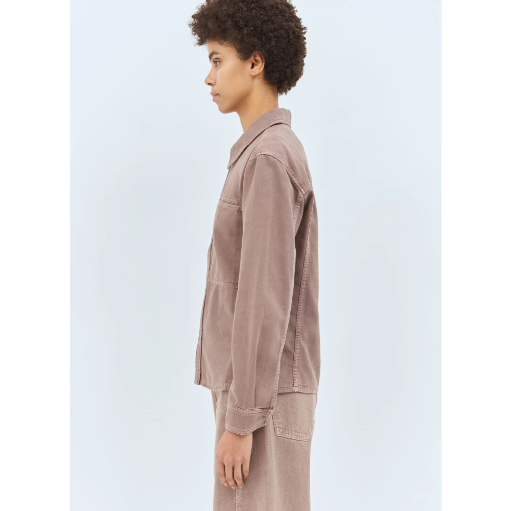 Lemaire Klassieke Denim Shirt met Zakken Pink Dames