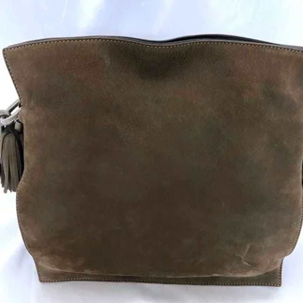 Loewe Pre-owned Fabric shoulder-bags Brown Dames