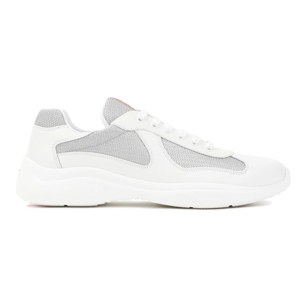 Prada Witte Sneakers Americas Cup Stijl Heren Schoenen Veelkleurig Multicolor