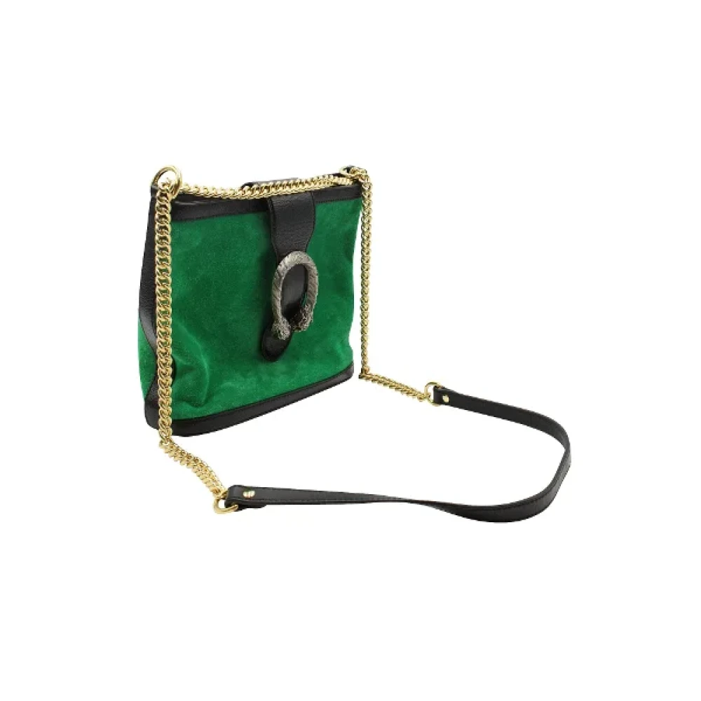 Gucci Vintage Pre-owned Suede gucci-bags Green Dames