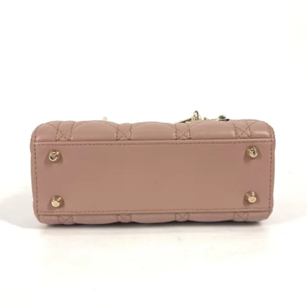 Dior Vintage Pre-owned Leather dior-bags Beige Dames