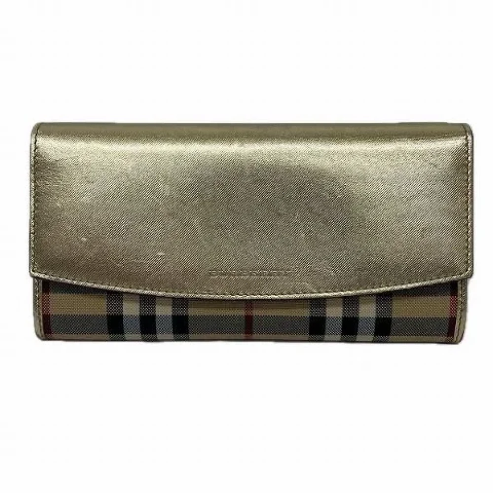 Burberry Vintage Pre-owned Leather wallets Beige Dames