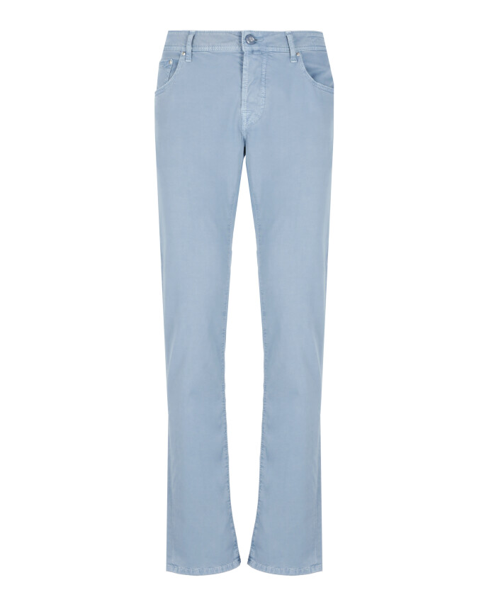 pantalon-en-coton-bleu-clair