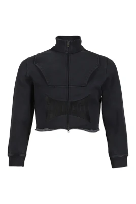Upside-down Logo Zip-up Hoodie