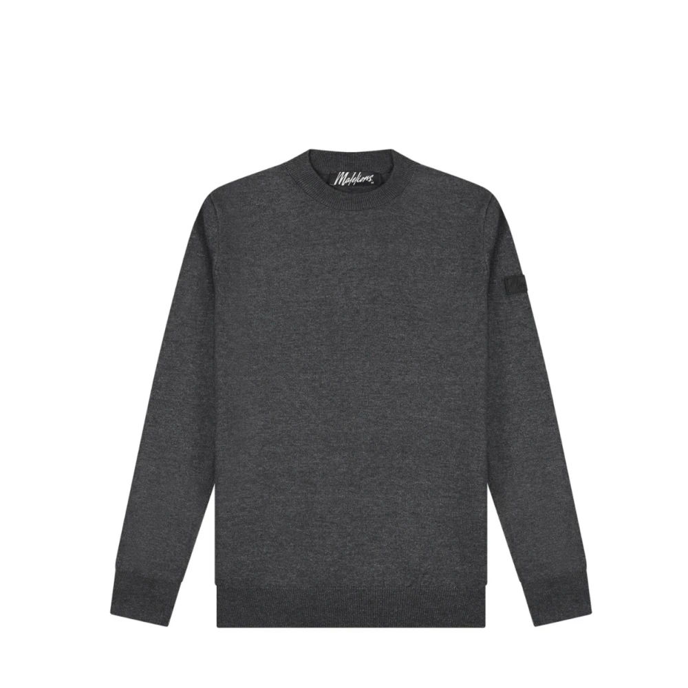 Malelions Antraciet Sweater Mm3-Aw24-05 Herenlions Gray Heren