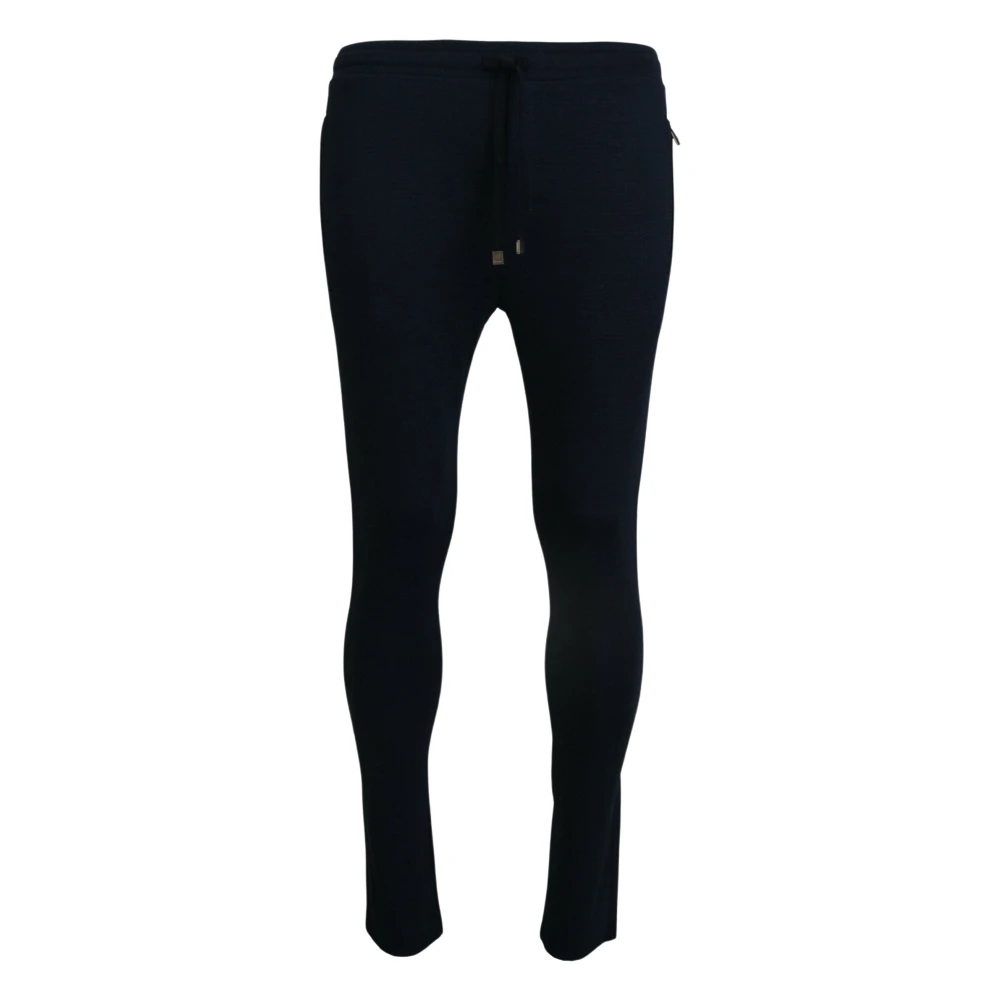 Dolce & Gabbana Mannelijk Blauw Broeken Heren, S, Katoen, E Heren Sport Katoenen Trainingsbroeken Broek