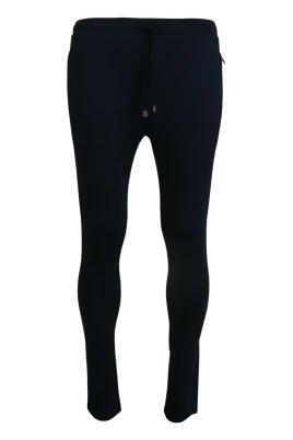 Blue Mens Sport Cotton Sweatpants Pants