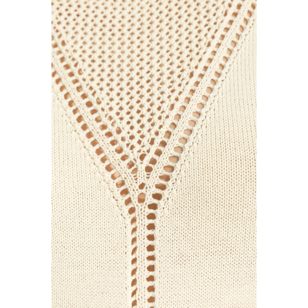 Jil Sander Gebreide Jurk Beige Dames
