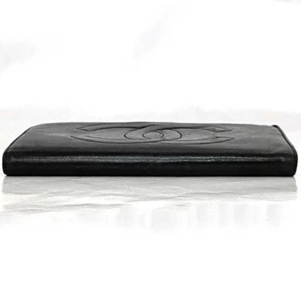 Chanel Vintage Pre-owned Leather wallets Black Dames