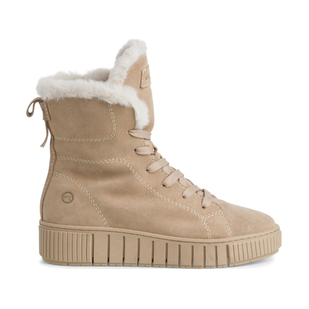 Tamaris Women's Beige Winter Boots, 5 Uk, Lace Ankle Boots