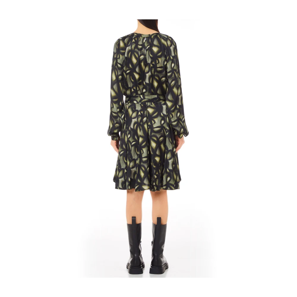 Liu Jo Groene Mini Jurk voor Moderne Vrouwen Green Dames