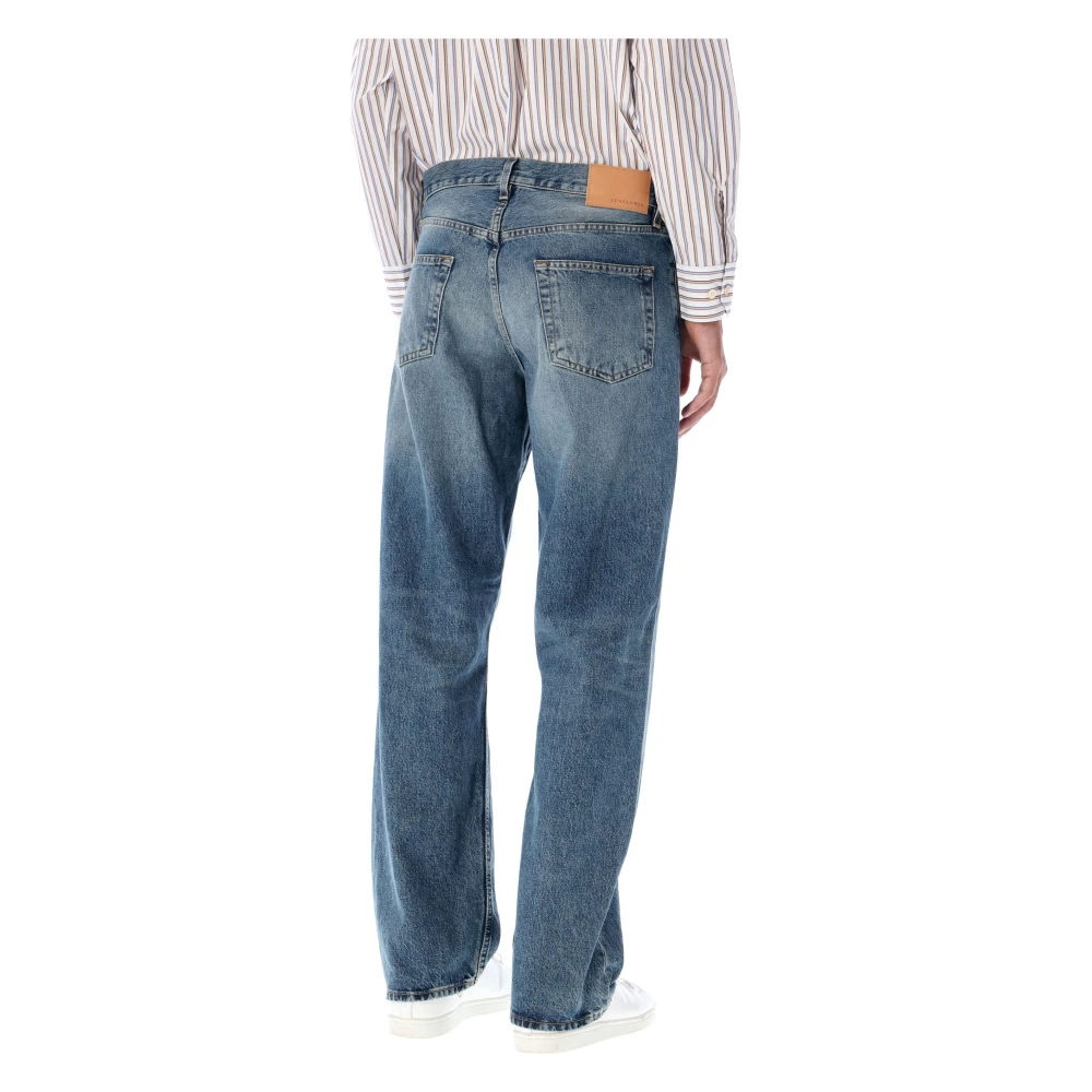 Sunflower Mid Blue Loose Jeans met Distressed Details Blue Heren