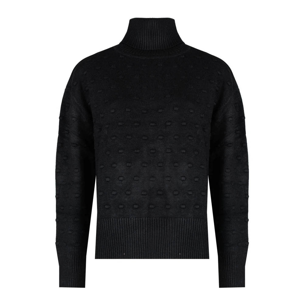 Silvian Heach Donna Nero - Maglieria A Collo Alto Con Motivo - Knitwear - L