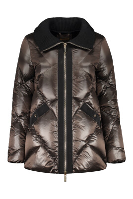 ribbed-knit-collar-down-jacket