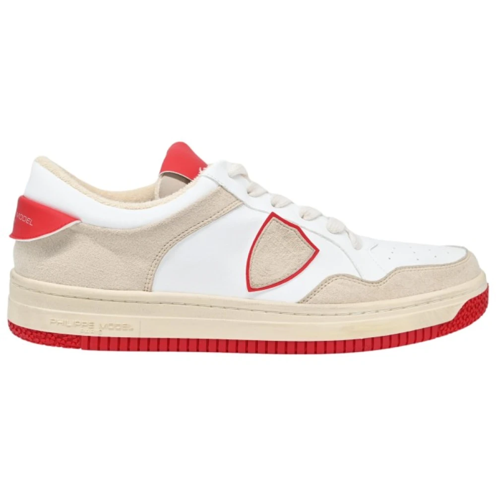 Philippe Model Lyon Cx11 Sneakers Recycle Mixage Blanc Red Multicolor Heren