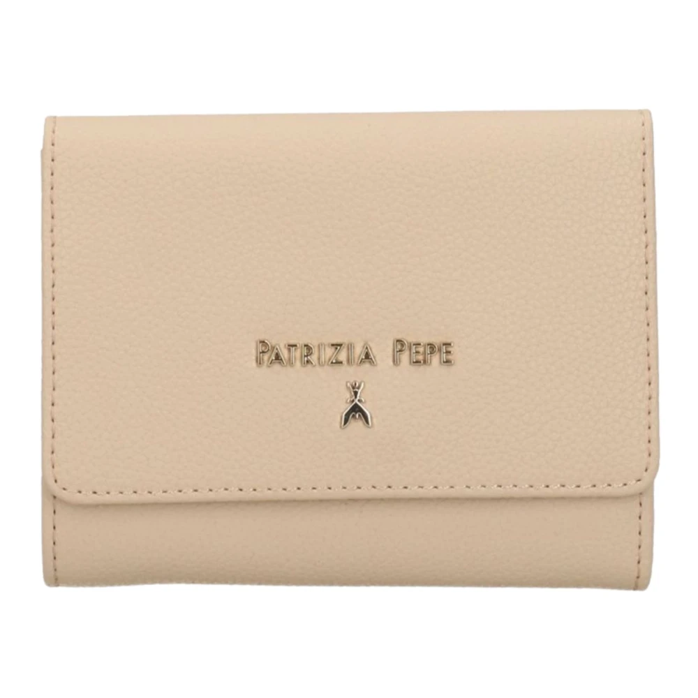 PATRIZIA PEPE Damesportemonnee met knoopsluiting Beige Dames