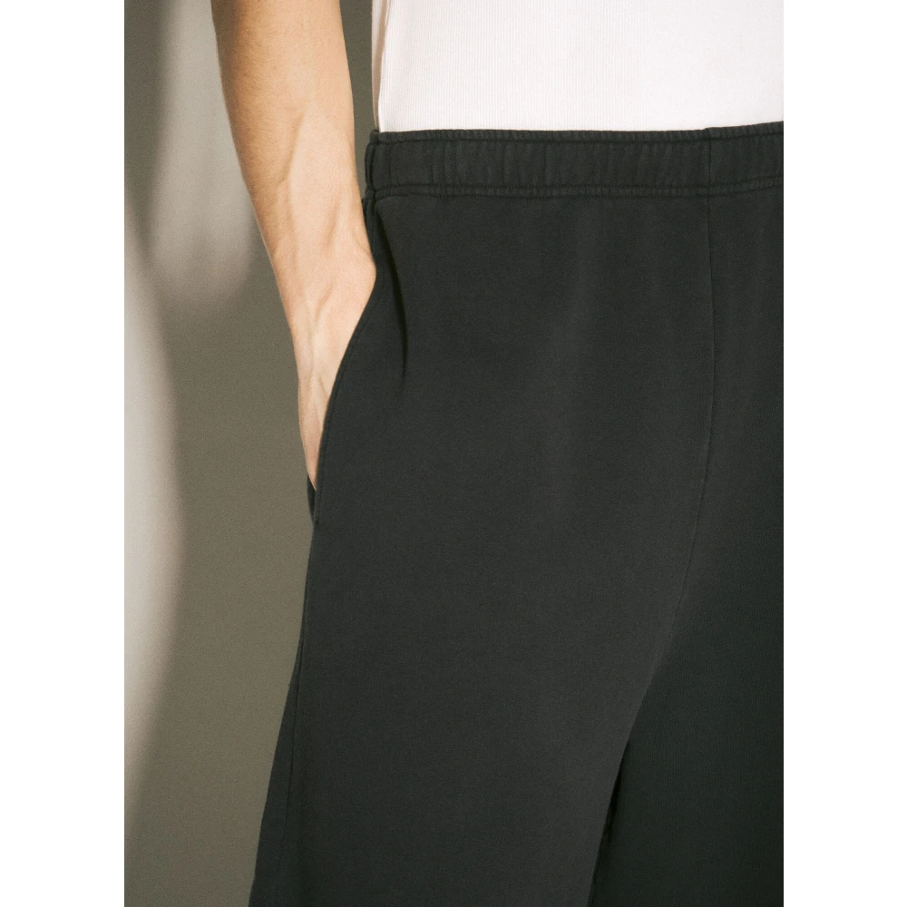 MM6 Maison Margiela Logo Geborduurde Katoenen Jersey Shorts Black Dames
