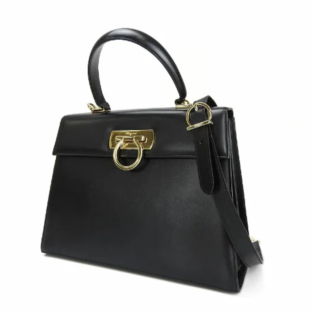 Salvatore Ferragamo Pre-owned Leather handbags Black Dames