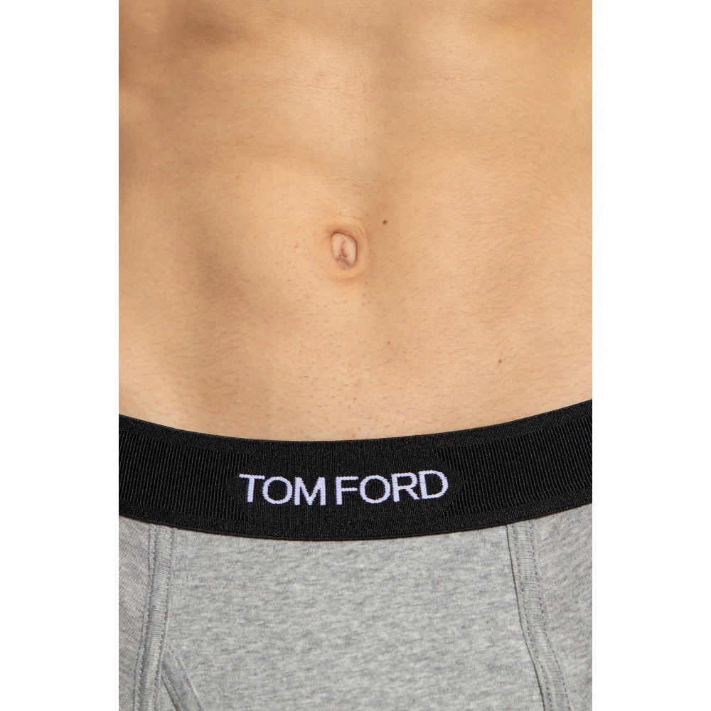Tom Ford Boxershorts met logo Gray Heren