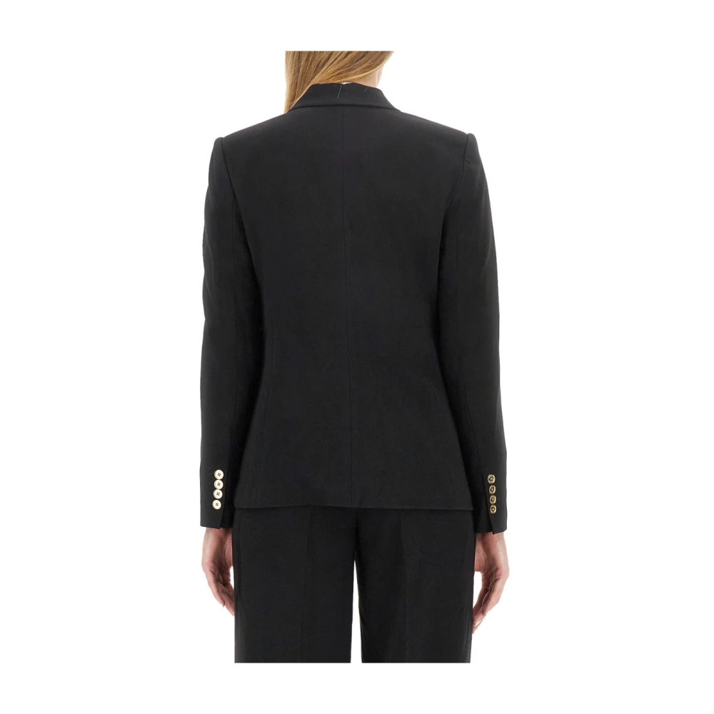 Michael Kors Stijlvolle Double-Breasted Blazer Black Dames