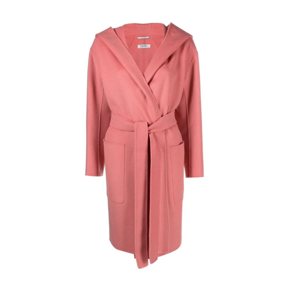 Max Mara Belted Coats Pink Dames