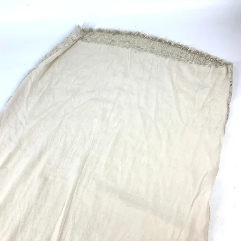 Louis Vuitton Vintage Pre-owned Silk scarves Beige Dames