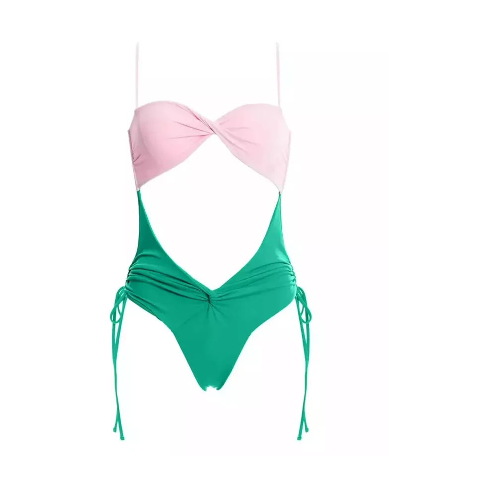 Agua by Agua Bendita Nyssa Badpak in Roze-Groen Green Dames