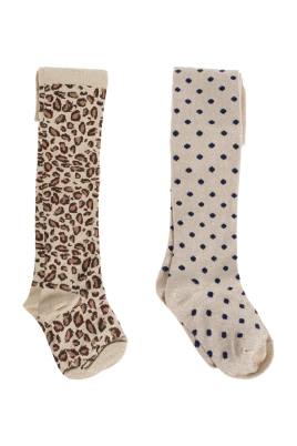 Tvåpack Tights med Lurextråd