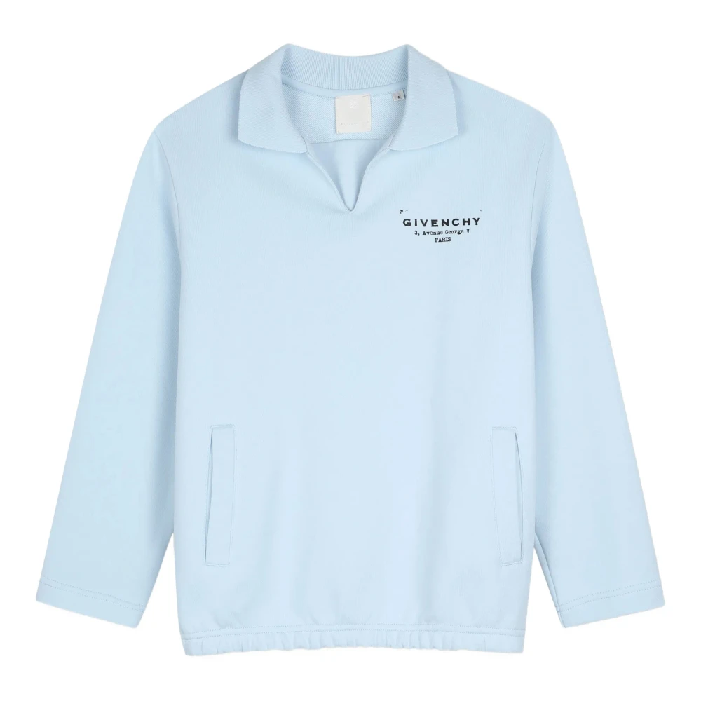 Givenchy Boys Blue Kids Short Sleeve T-Shirts, 12 Y, Polo-Neck Jumper