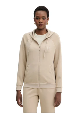 Zip-through fleece i blandat material