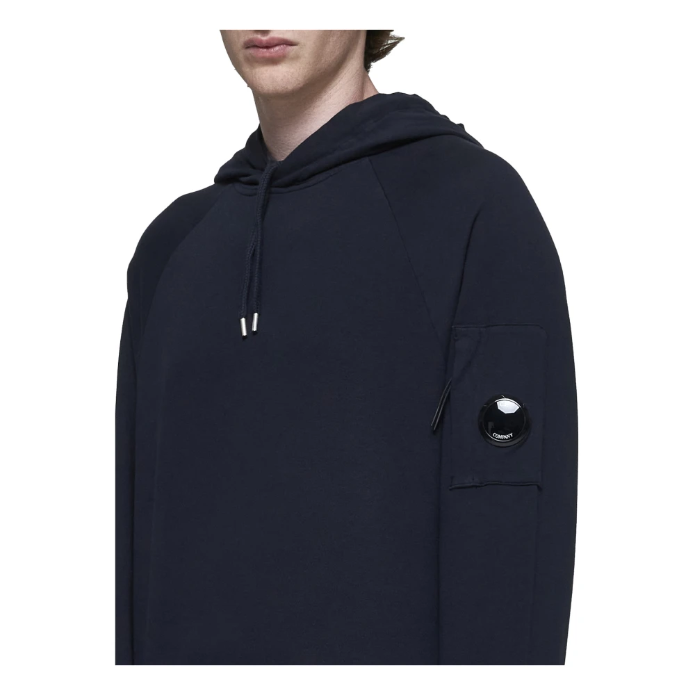 C.P. Company Fleece Cotton Hoodie Blue Heren