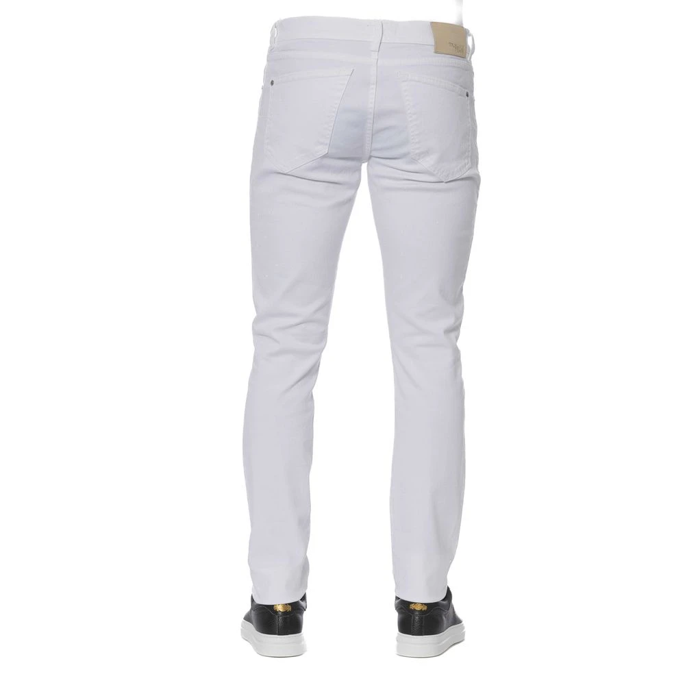 Trussardi Elegante witte katoenmix jeans White Heren