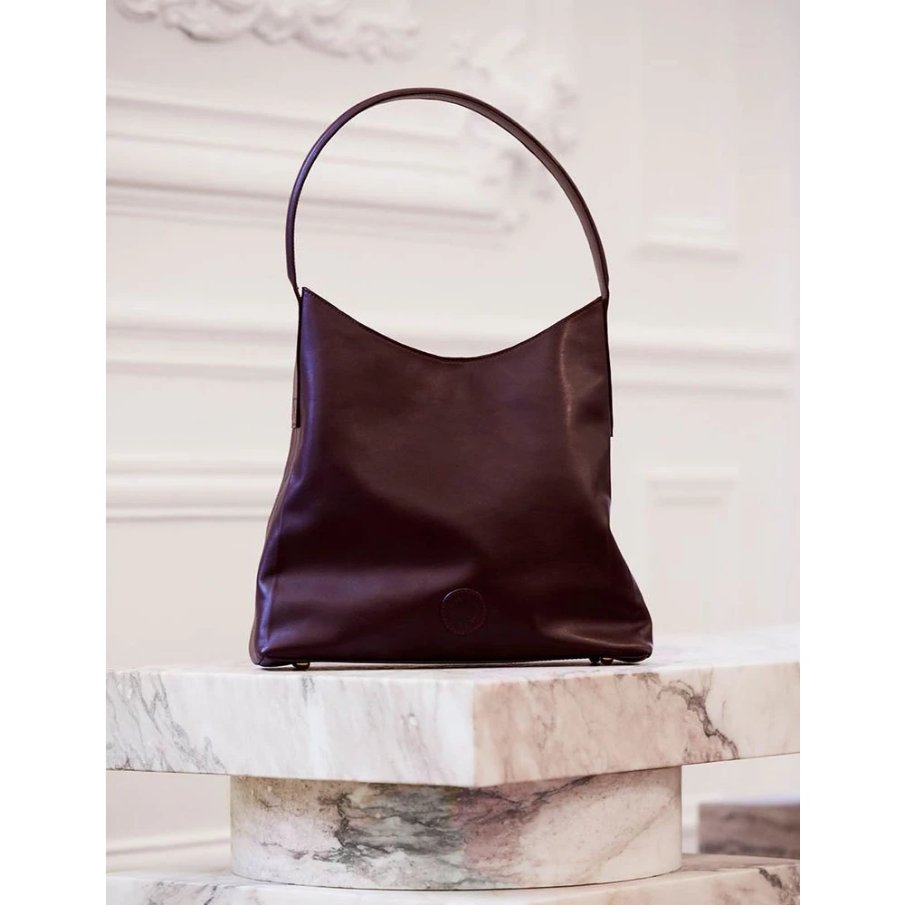 Ines De La Fressange Paris Léonore M bordeaux leren tas Red Dames