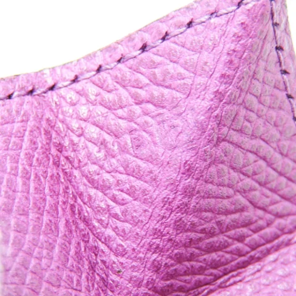 Hermès Vintage Pre-owned Leather wallets Purple Dames