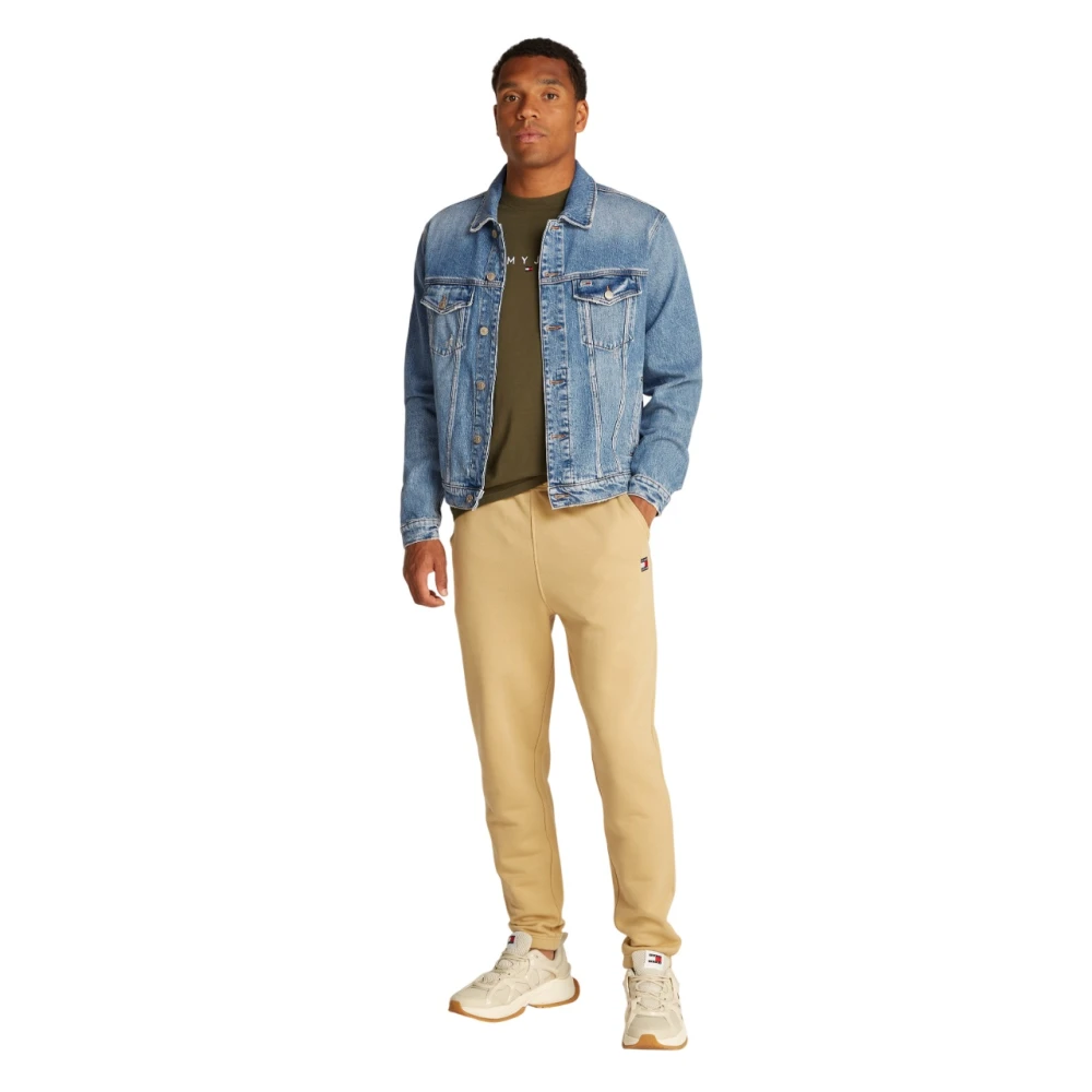 Tommy Jeans Denim Trucker Jack Blauw Distressed Retro Blue Heren