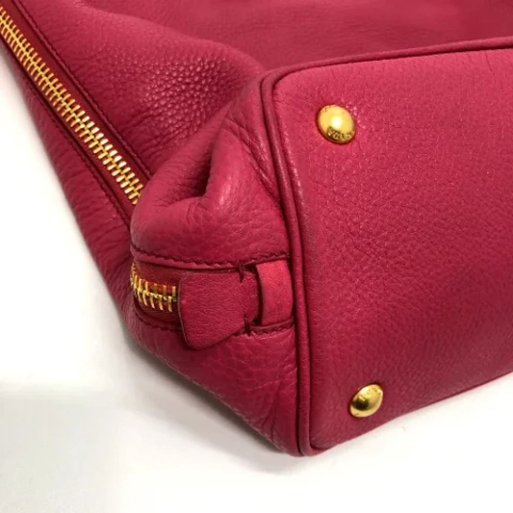 Prada Vintage Pre-owned Leather prada-bags Red Dames
