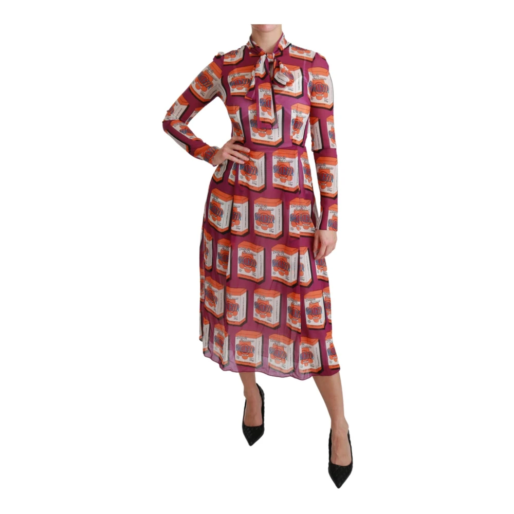 Dolce & Gabbana Prachtige Bellezza Print Maxi Jurk Brown Dames