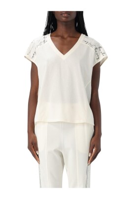 white-text-detail-v-neck-top